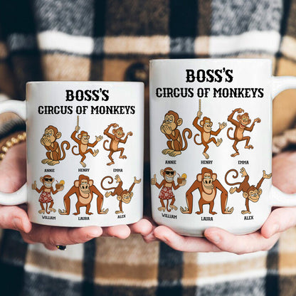 Funny Mug - Boss’s Circus Of Monkeys - Christmas Exchange Gifts For Boss - Personalized Mug