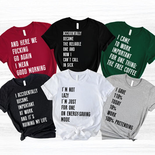Funny Shirt For Coworkers Matching Group - Custom Your Own Quotes - Personalized Shirt