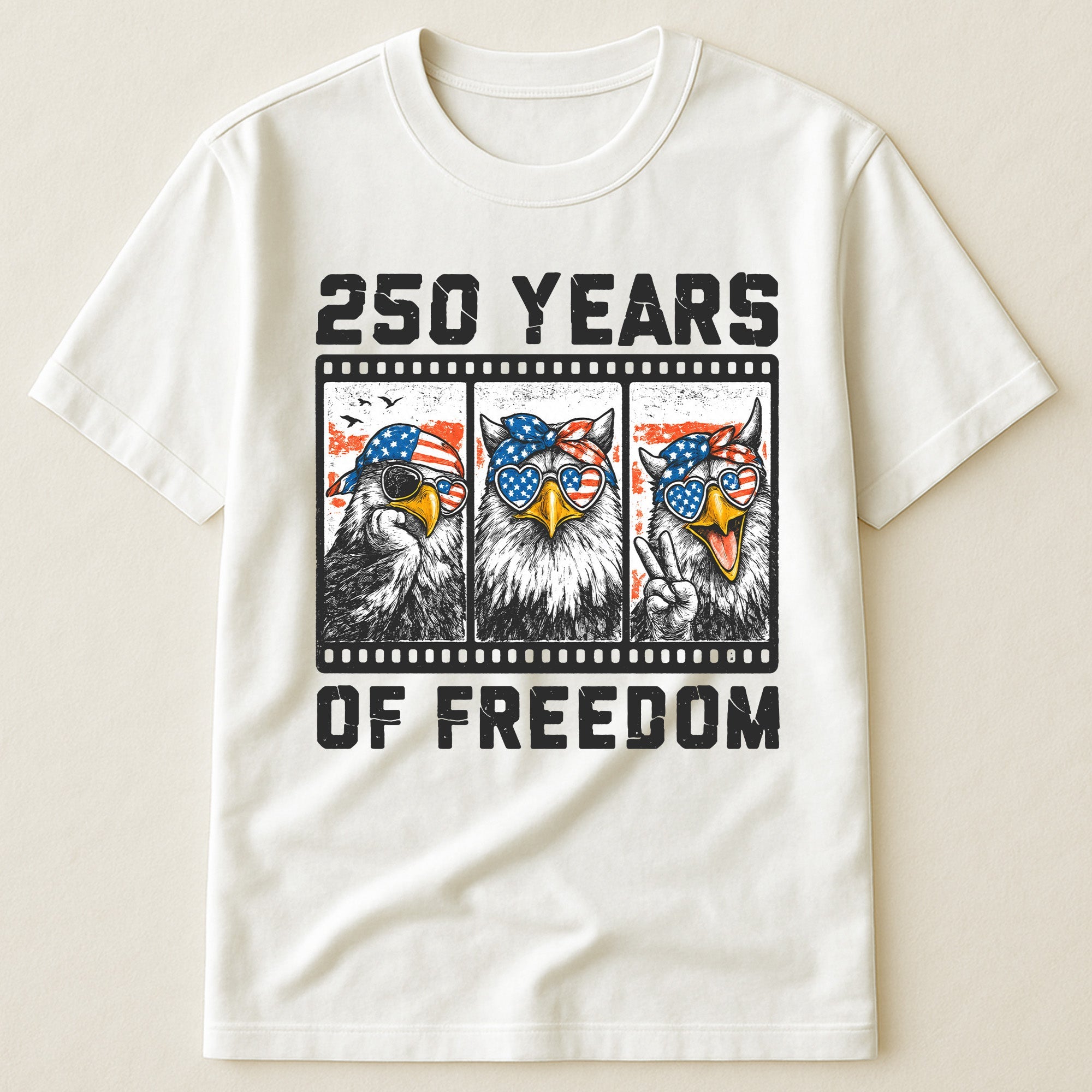 Funny Eagel 250 Years Happy -  Shirt