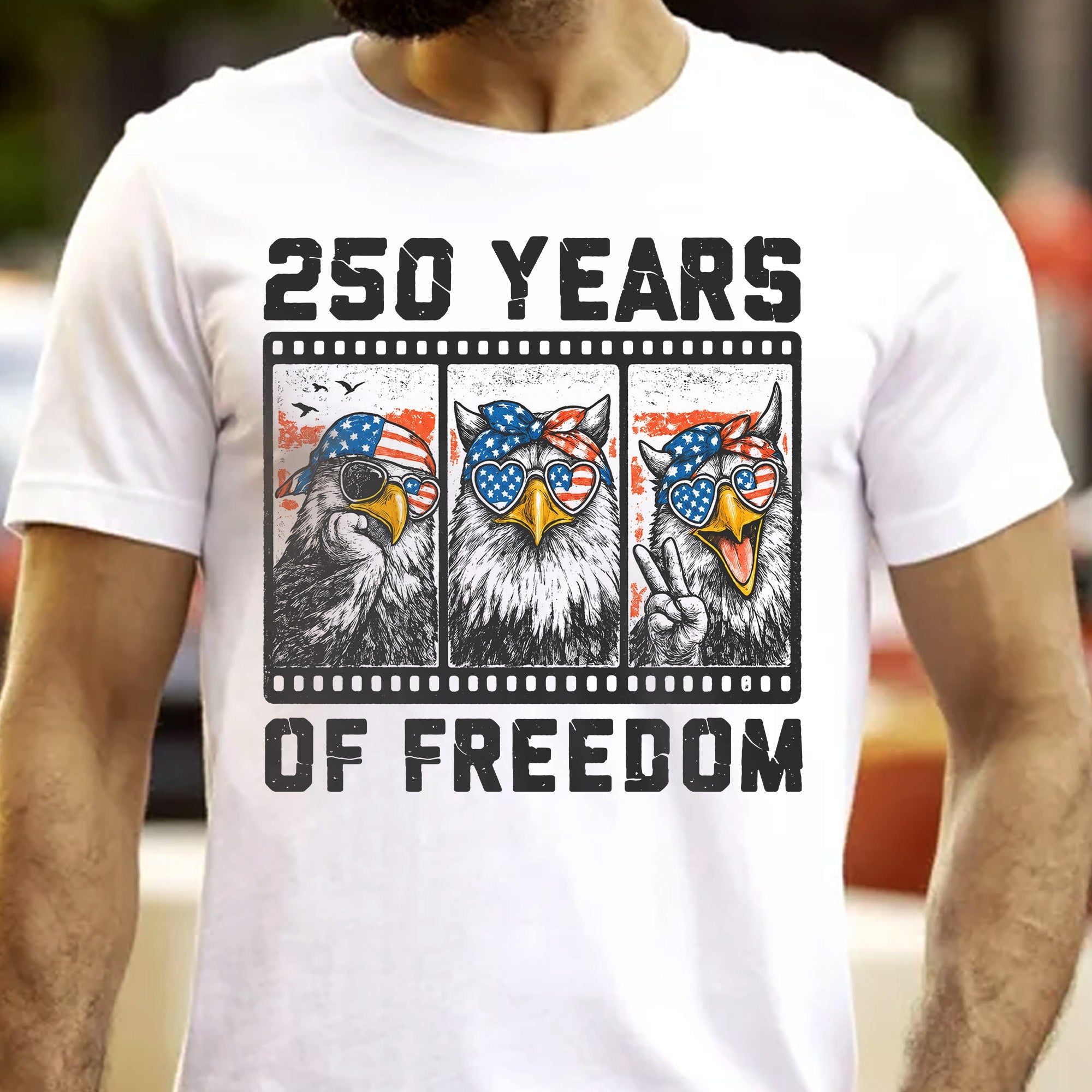 Funny Eagel 250 Years Happy -  Shirt