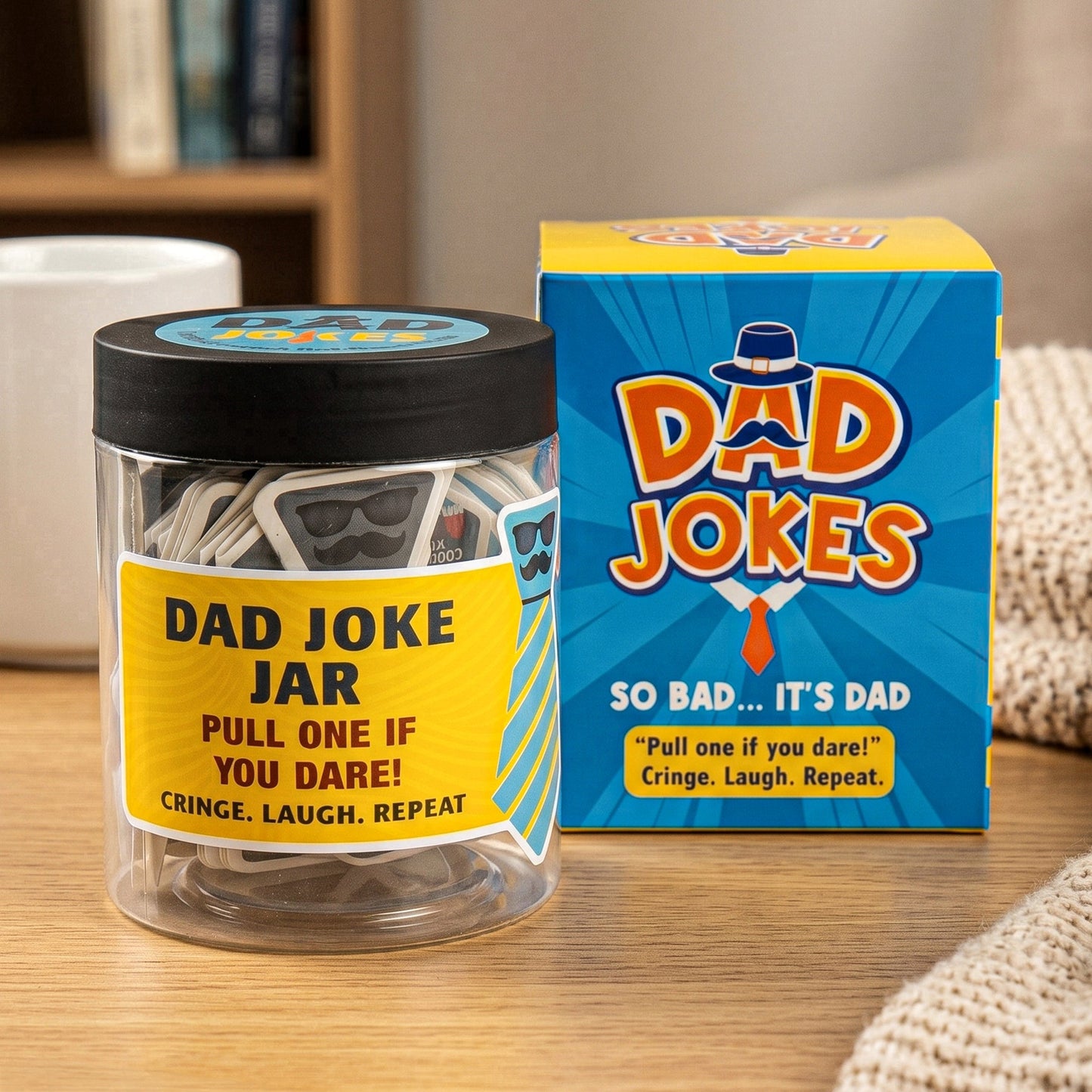 Father's Day Gifts, Funny Father's Day Gifts From Kids, Wife - Dad Jokes - Dad Joke Jar