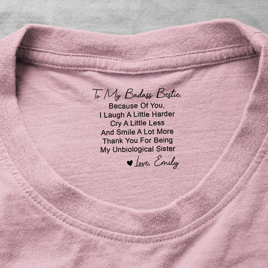 Funny Hidden Message For Besties, Friendship Thank You Gifts - Personalized Shirt