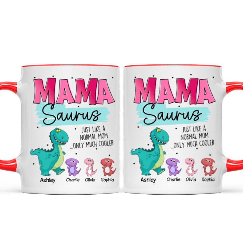 Grandmasaurus Mamasaurus Cute Dinosaurs Mother‘s Day Gift For Mom Grandma Personalized Mug