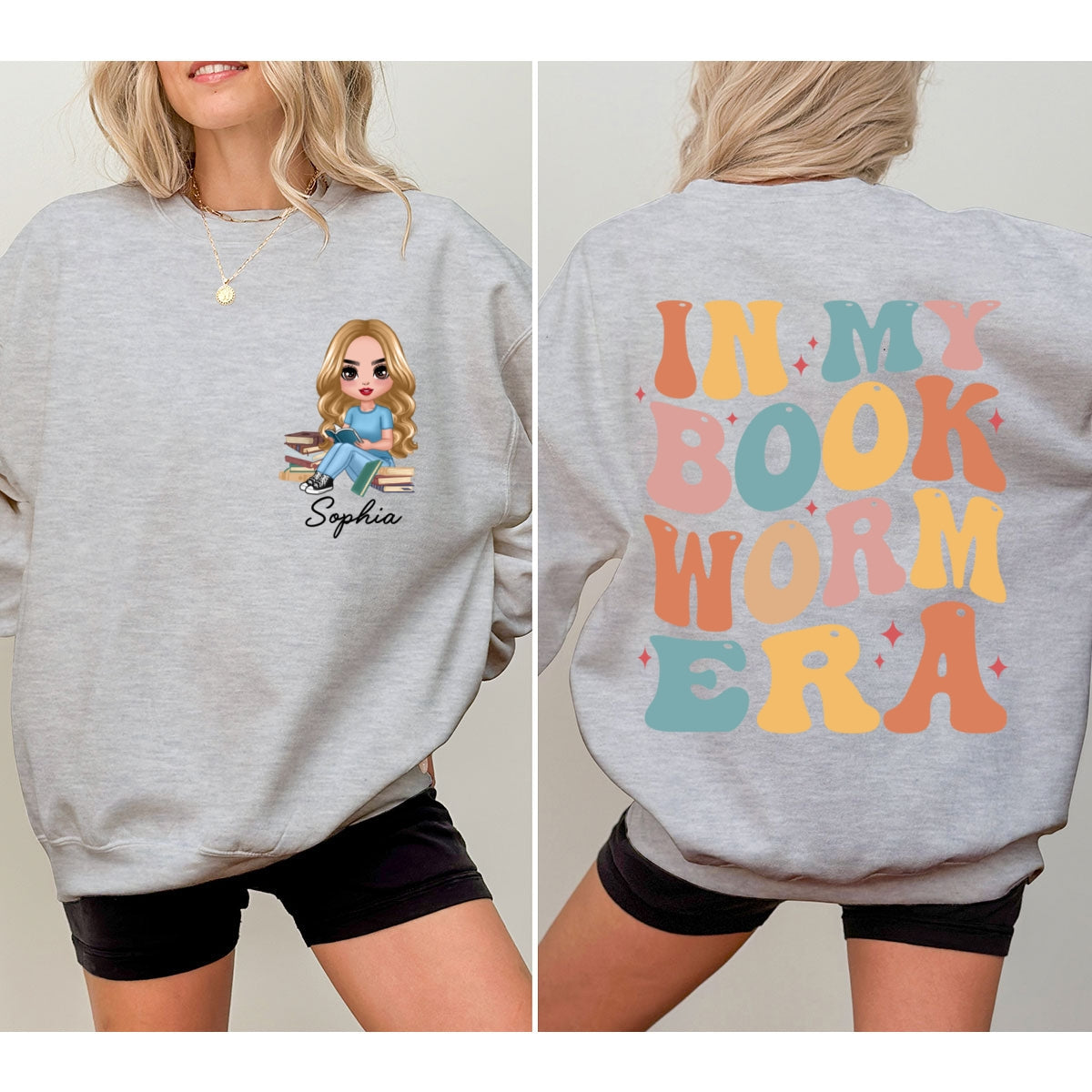 In My Bookworm Era Gift For Book Lover Reading Lover Personalized Double Sided Sweatshirt
