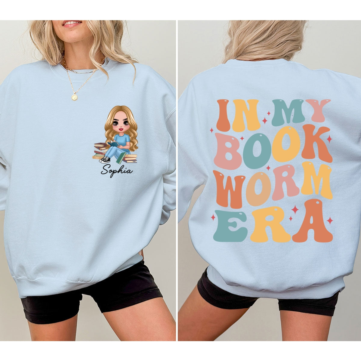 In My Bookworm Era Gift For Book Lover Reading Lover Personalized Double Sided Sweatshirt