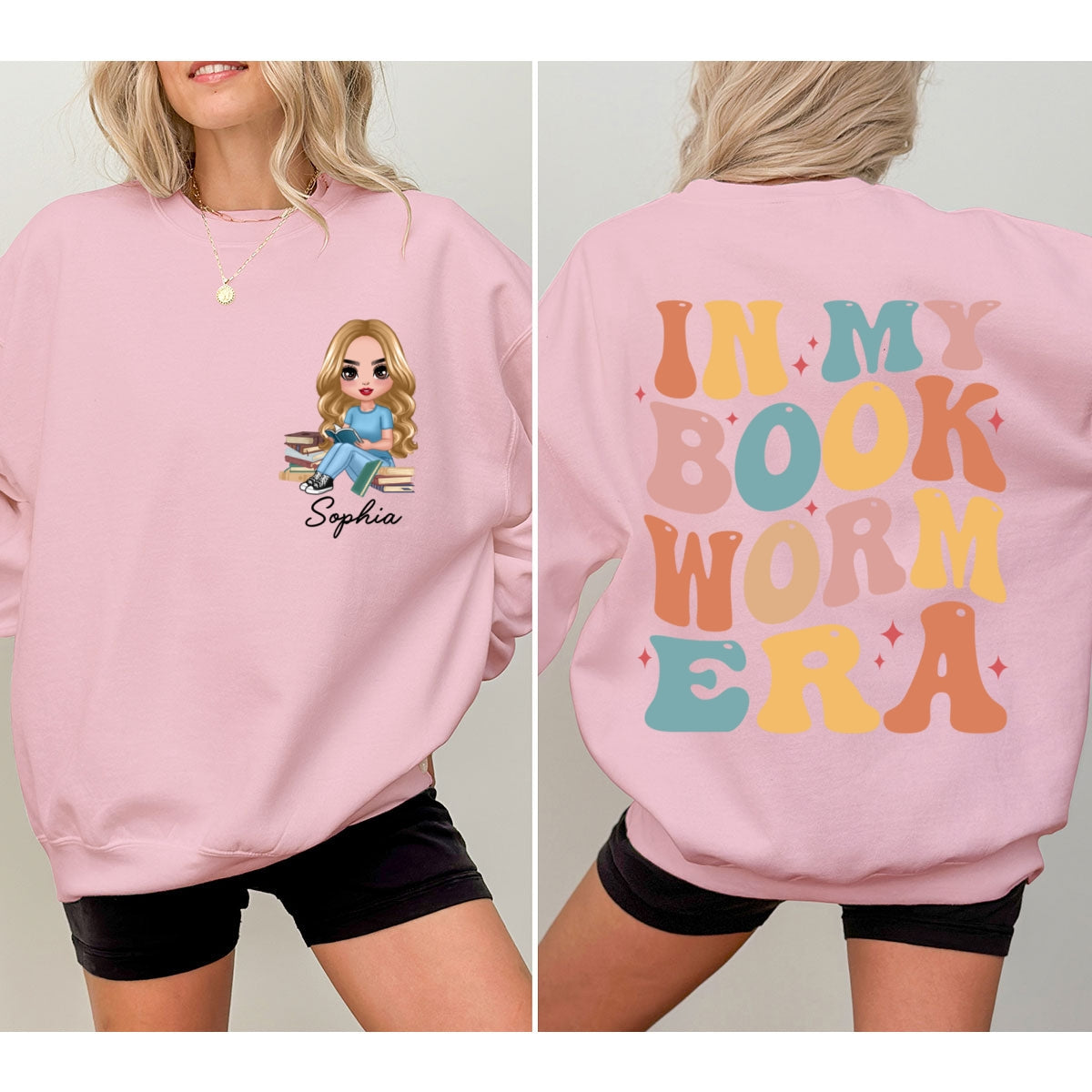 In My Bookworm Era Gift For Book Lover Reading Lover Personalized Double Sided Sweatshirt