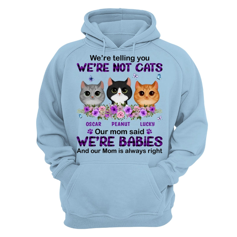 Purple Plaid Butterlies Cat Mom Personalized Shirt