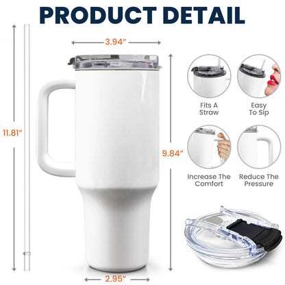 Gamer Nutrition Fact - Personalized 40oz Tumbler With Straw