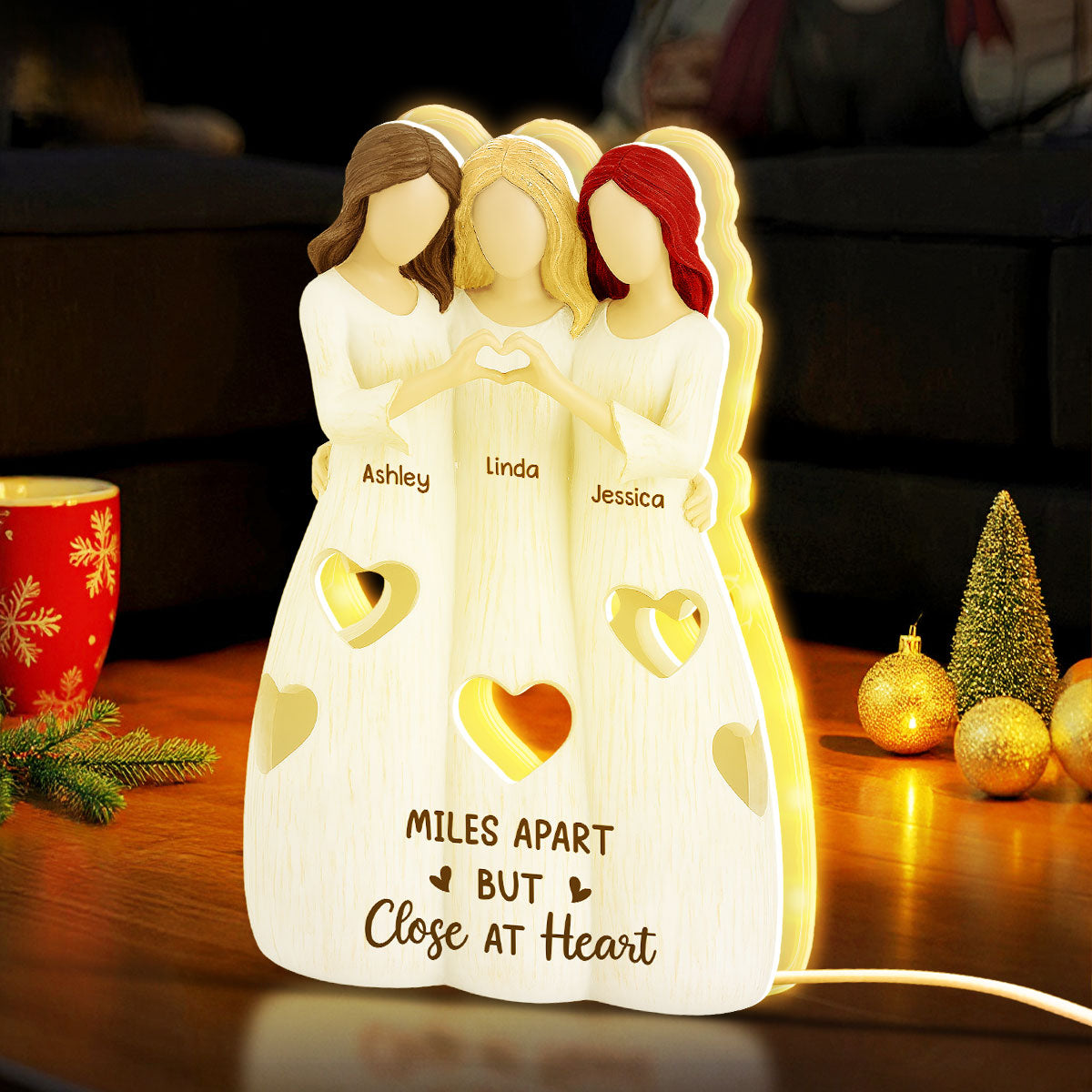 No Greater Gift than Sisters - Personalized Light Box - Heartwarming Christmas Gift for Sisters