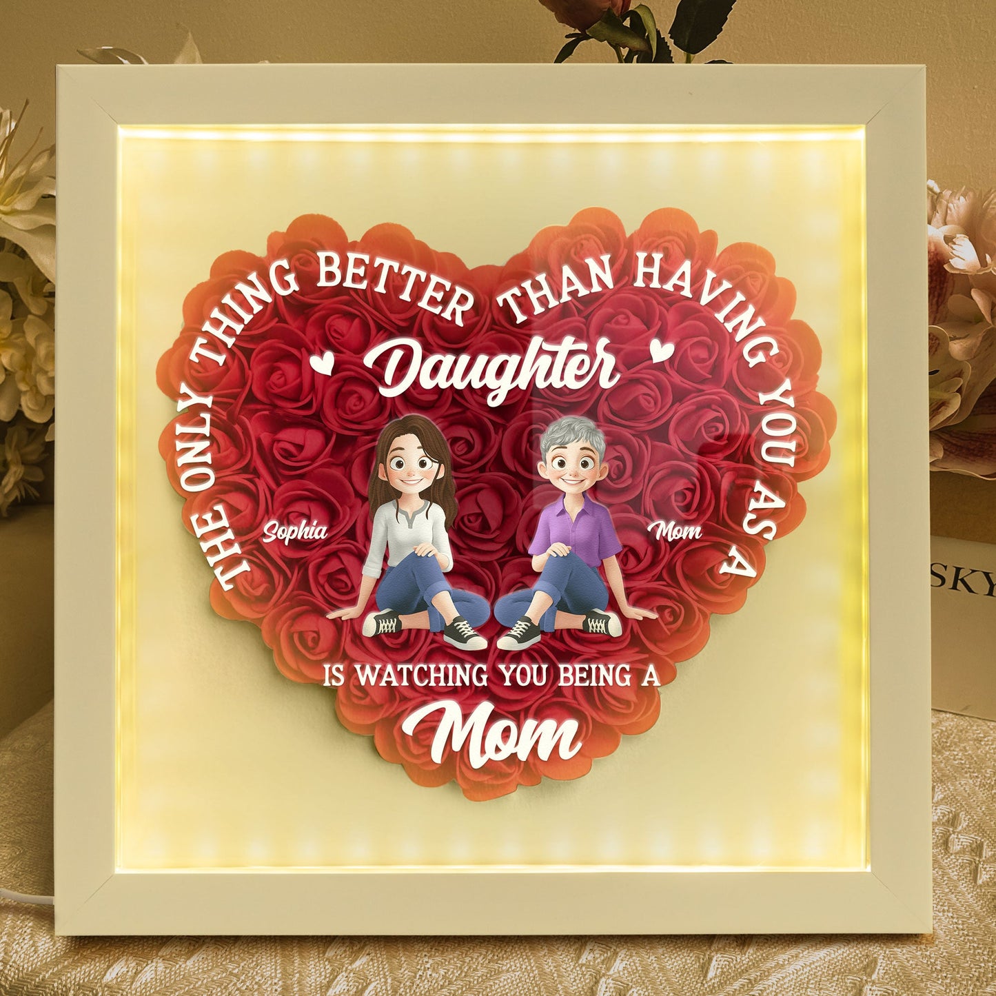 Gift For Daughter Granddaughter Sister Gift For New Mom - Personalized Shadow Box