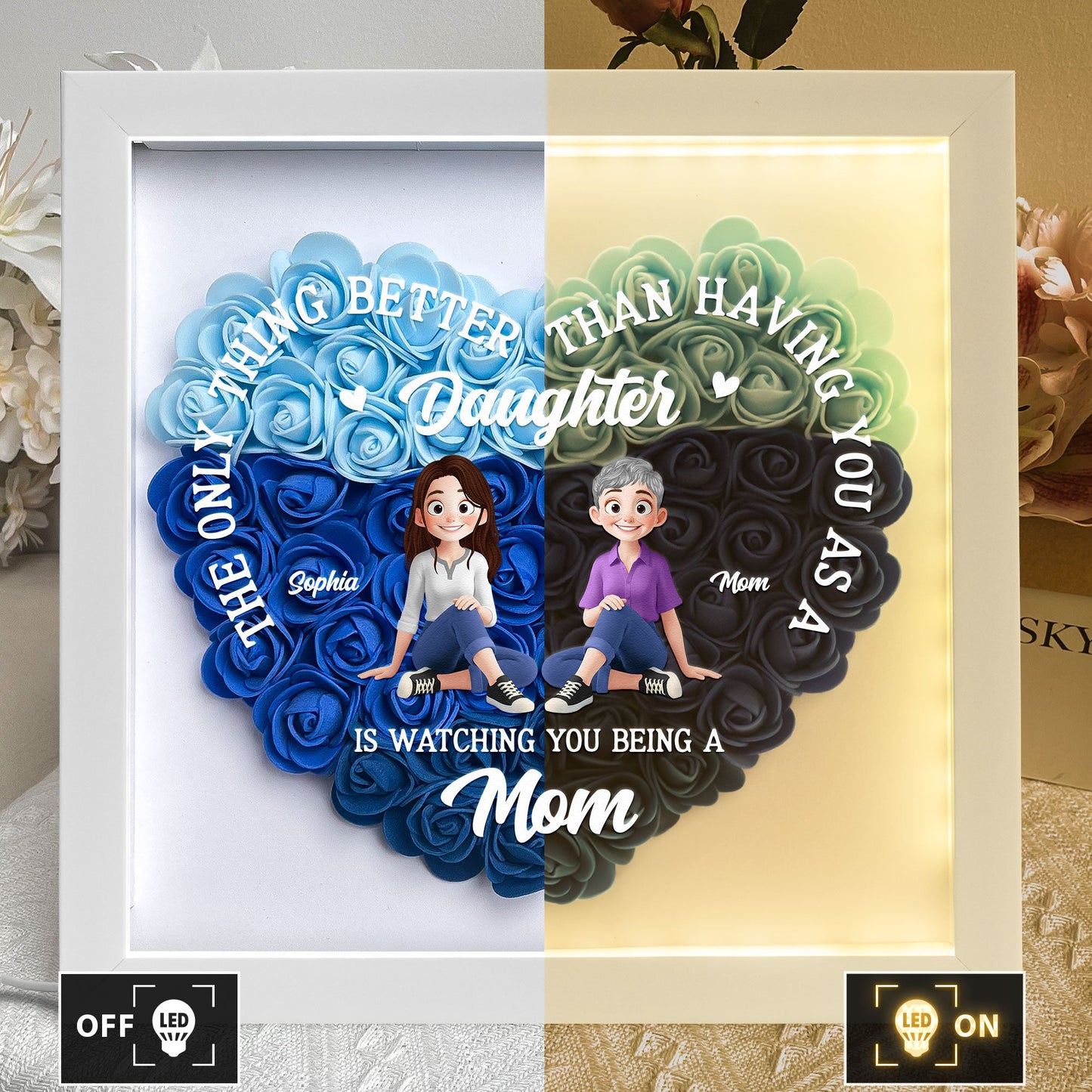 Gift For Daughter Granddaughter Sister Gift For New Mom - Personalized Shadow Box