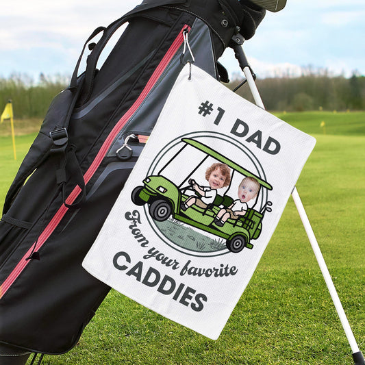Father's Day Gifts, Gift From Your Favorite Caddies For #1 Golf Dad - Personalized Golf Towel