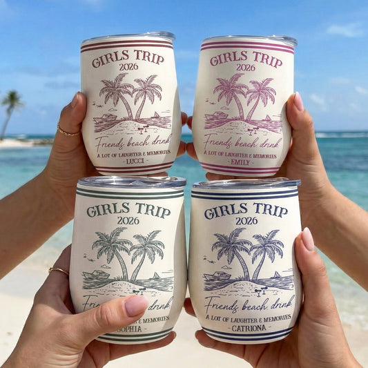 Girls Trip Summer - Personalized Wine Tumbler