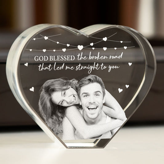 God Blessed The Broken Road - Custom 2D Crystal Photo
