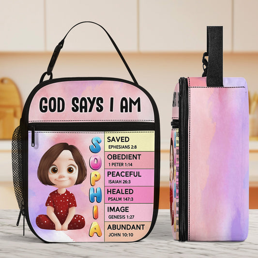God Says I Am - Personalized Lunch Bag