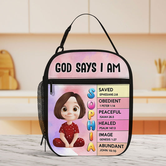 God Says I Am - Personalized Lunch Bag