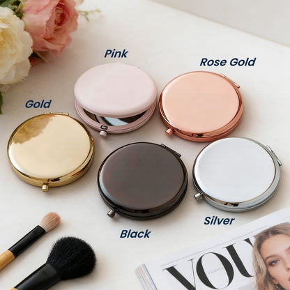 God Says You Are - Christian Gifts For Her, Custom Name With Bible Verses - Personalized Compact Mirror
