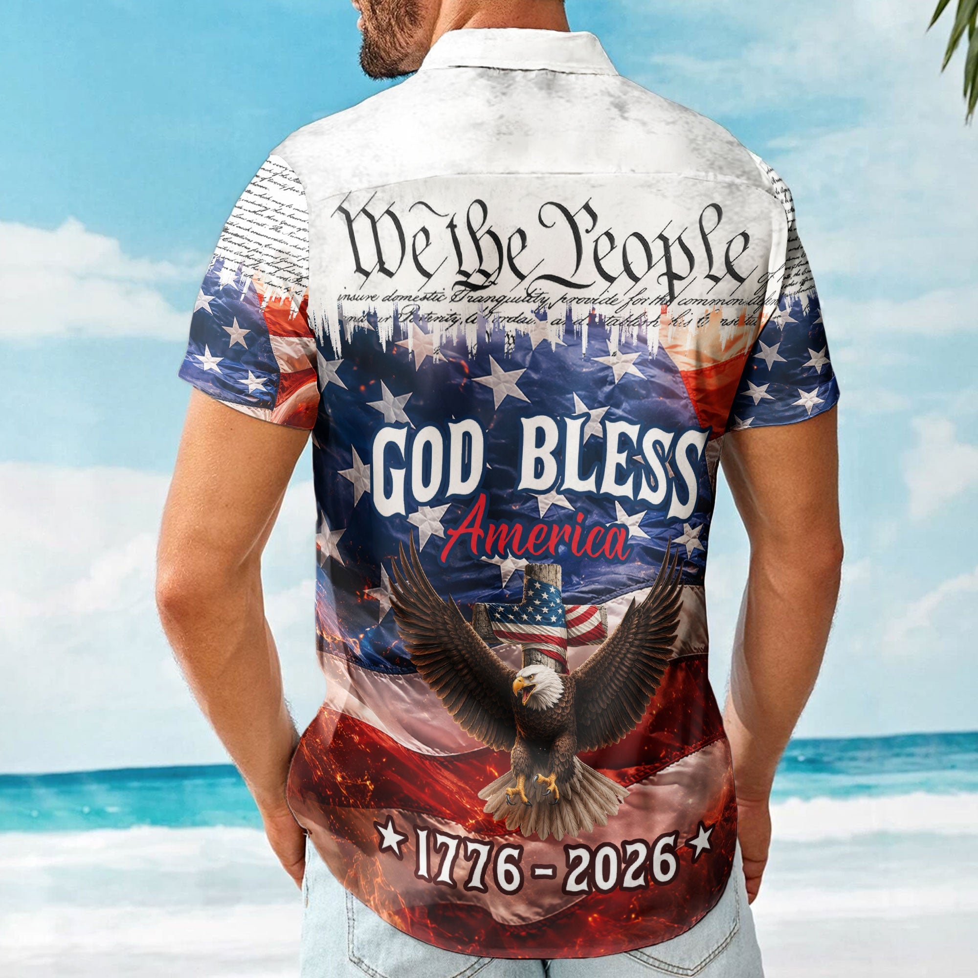 God Bless America 250 Years Of Freedom - Hawaiian Shirt
