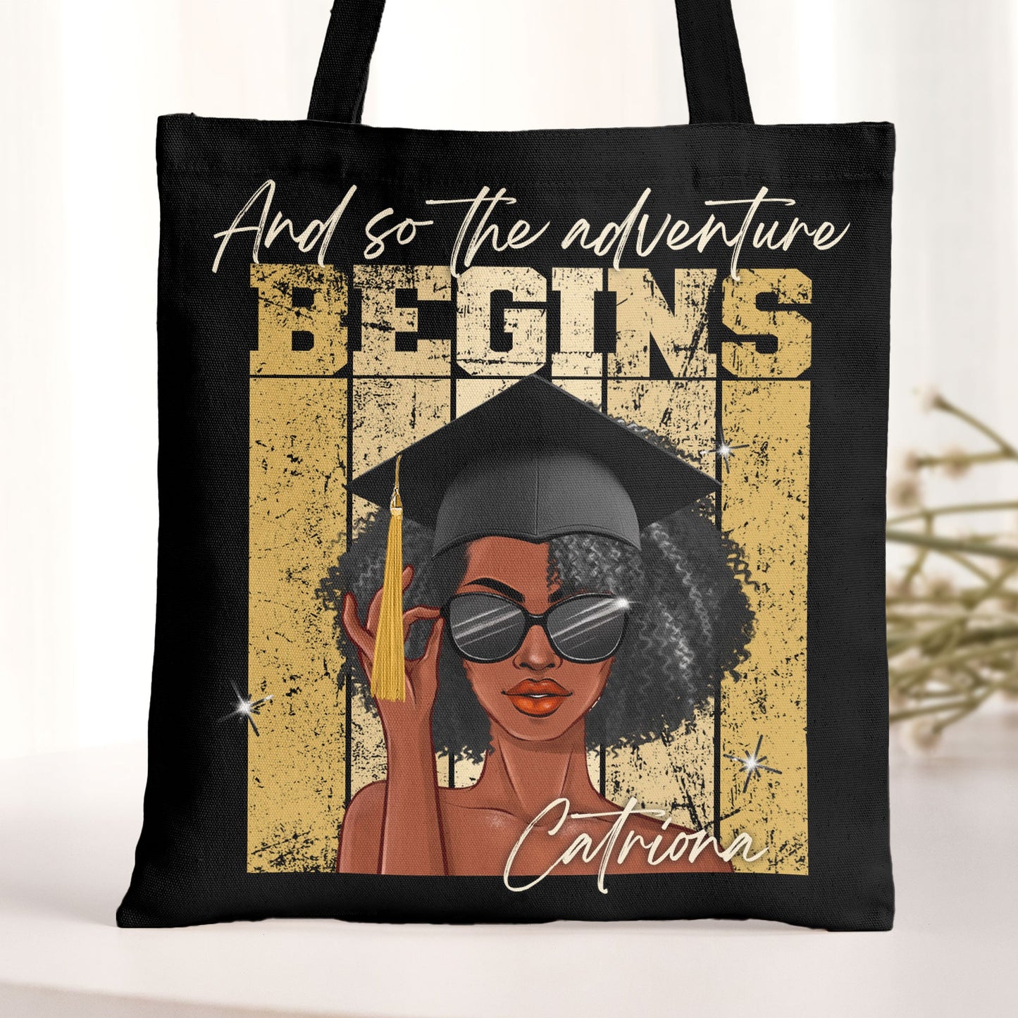 Graduation And So The Adventure Begins - Personalized Tote Bag