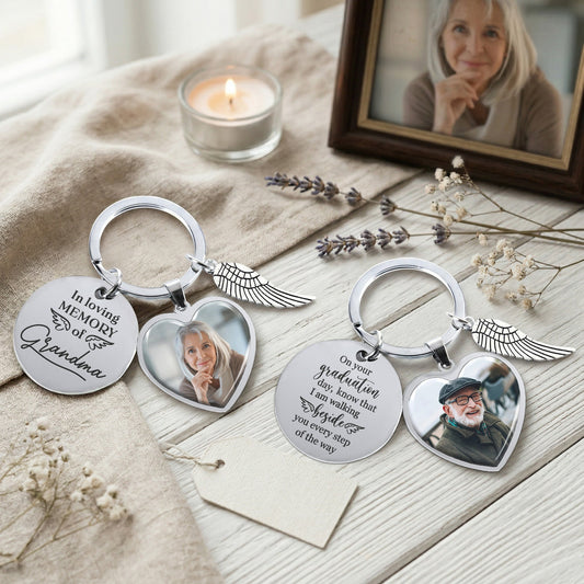 Graduation Day Memorial Custom Photo - Personalized Keychain