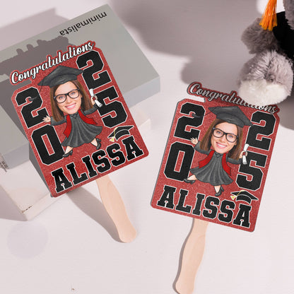 Graduation Fan We're So Proud Of You - Custom Graduation Fan With Picture