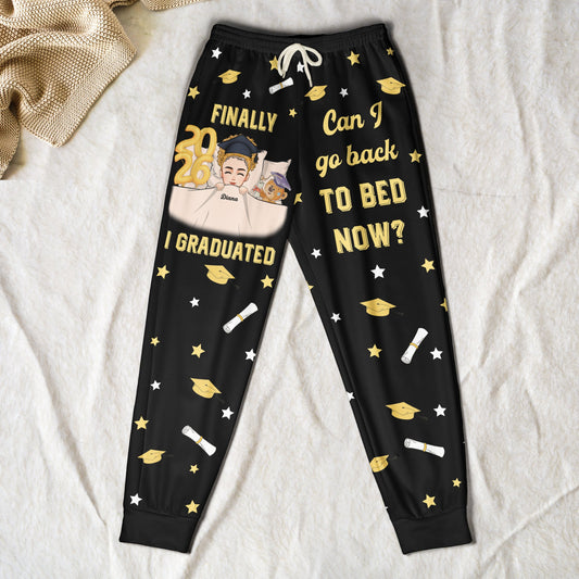Graduation Gift I Graduated Can I Go Back To Bed - Personalized Sweatpants, Lounge Pants With Pockets