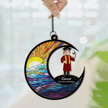 Graduation Friend Daughter Gift - Personalized Window Hanging Suncatcher