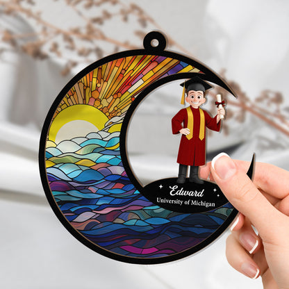 Graduation Friend Daughter Gift - Personalized Window Hanging Suncatcher