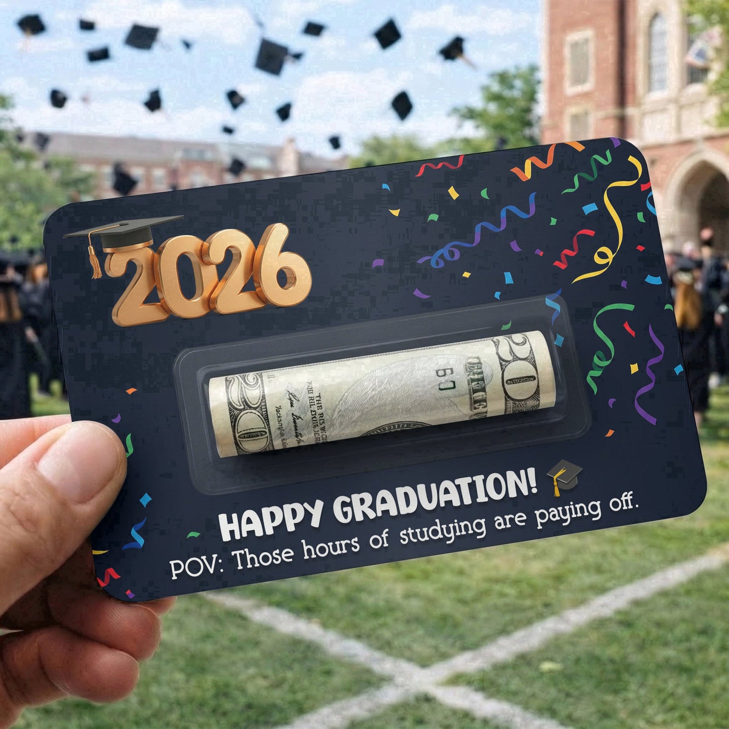 Graduation Funny Cash Gift - Personalized Money Holder