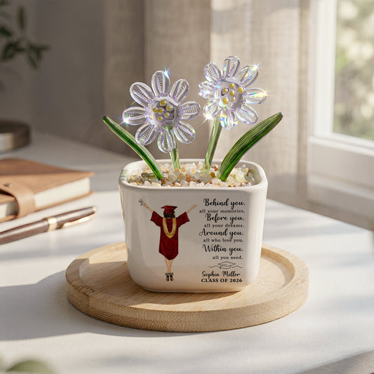 Graduation Gifts For Her - Personalized Plant Pot