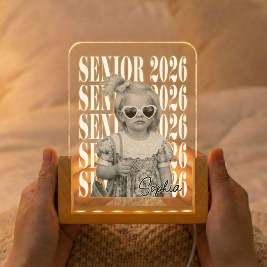Graduation Senior Vintage Photo - Personalized Night Light