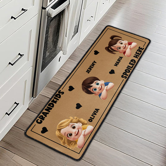 Father's Day Gifts, Grandkids Spoiled Here - Personalized Runner Rug