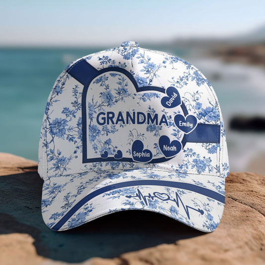 Grandma Floral Version - Personalized Classic Cap - Gift For Grandma