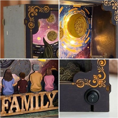 Grandma & Grandchildren Forever Linked Together - Personalized DIY Book Nook Kit