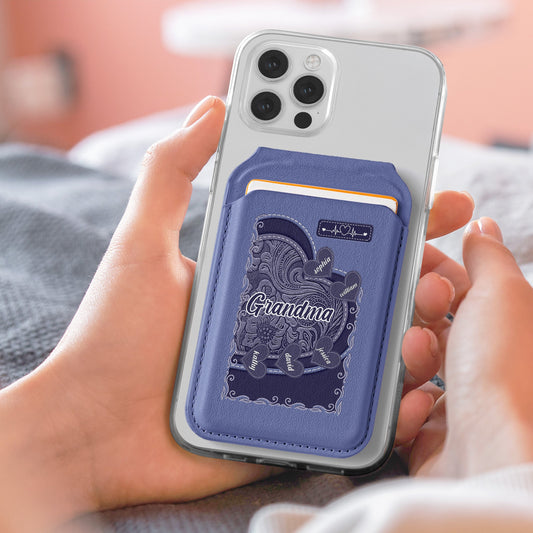 Grandma, Mom Little Sweethearts - Personalized Wallet Compatible With Magsafe
