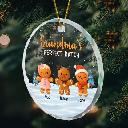 Grandma's Perfect Batch - Personalized Glass Ornament