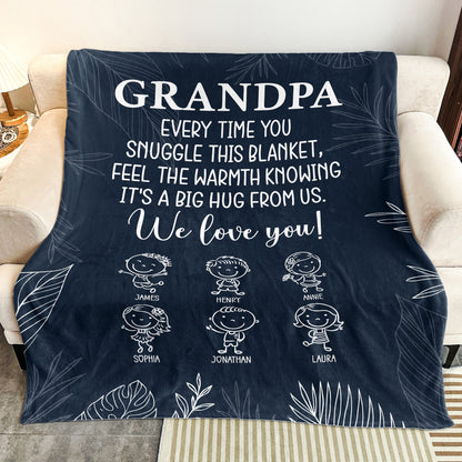 Grandpa From Doodle Grandkids - Personalized Blanket