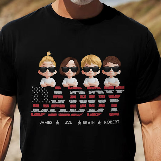 Father's Day Gifts, Grandpa Title Pattern - Personalized Shirt