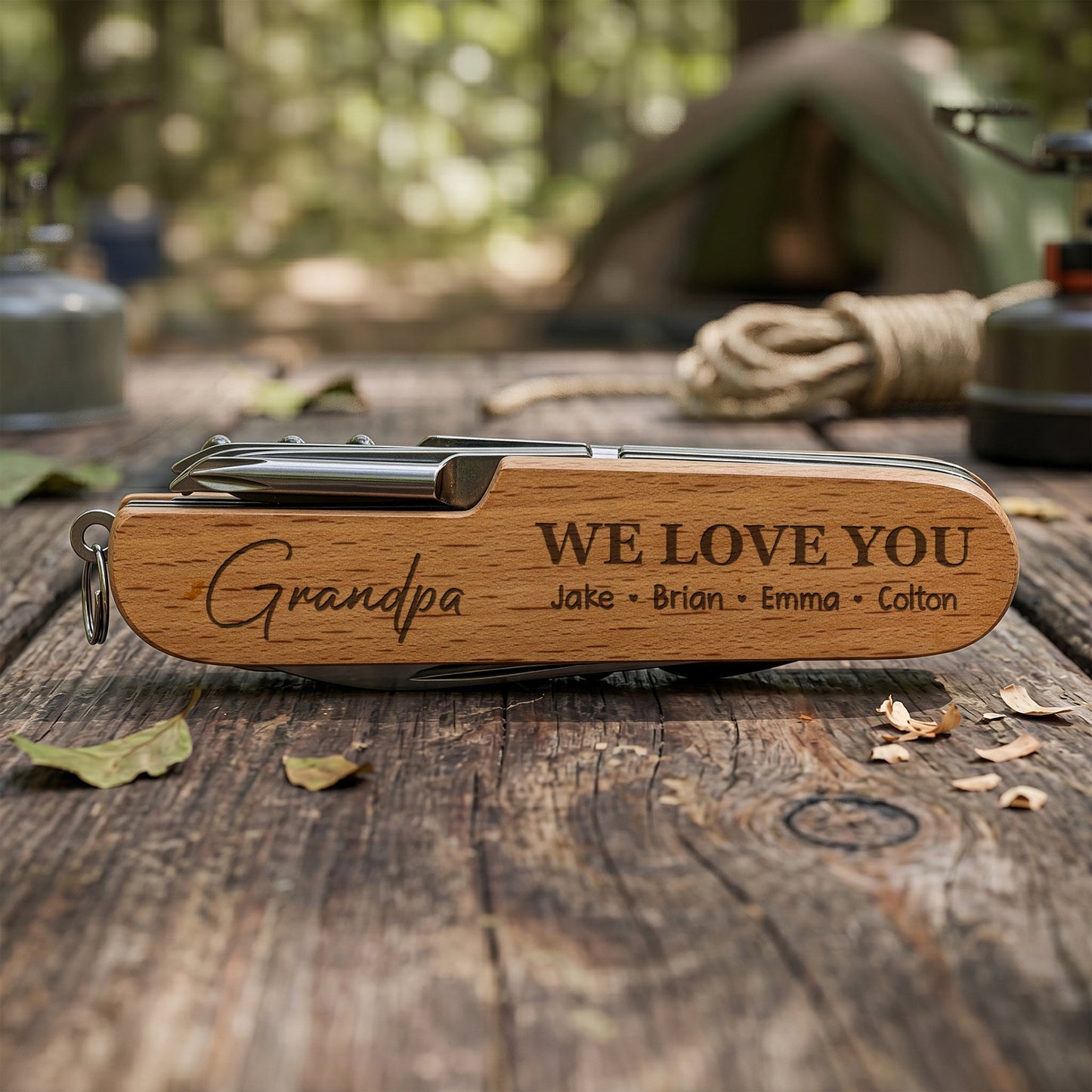 Father's Day Gifts, Grandpa We Love You - Personalized Multi Tool Knife