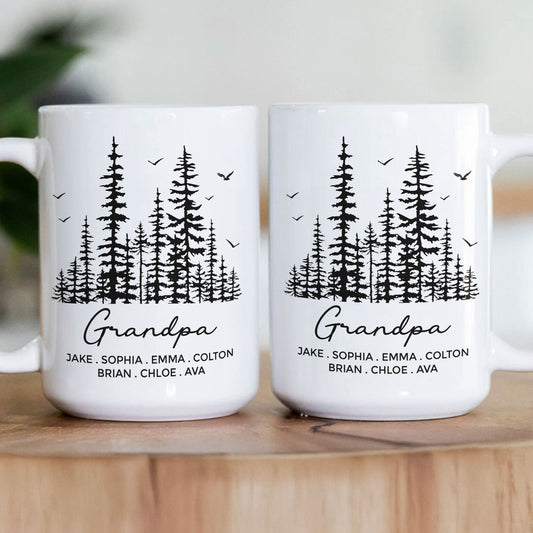 Father's Day Gifts, Grandpa & Grandma, Mommy & Daddy Custom With Kids' Names - Personalized Mug