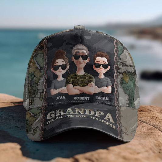 Father's Day Gifts, Grandpa The Man The Myth The Legend - Personalized Classic Cap