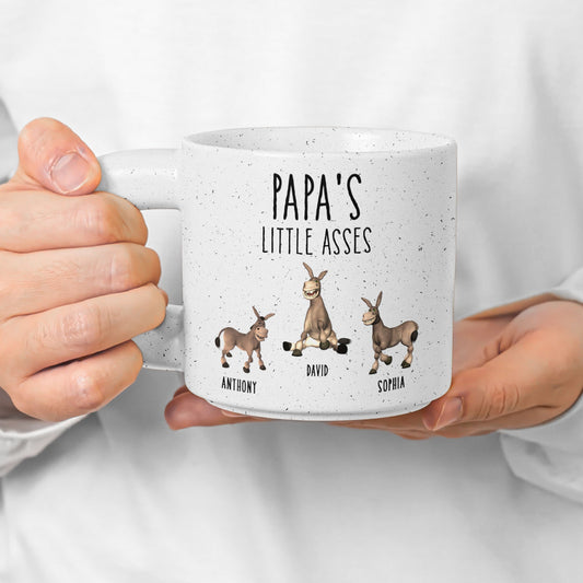 Father's Day Gifts, Grandpa's Little Asses - For Grandpa, Dad, Papa - Personalized Chunky Mug