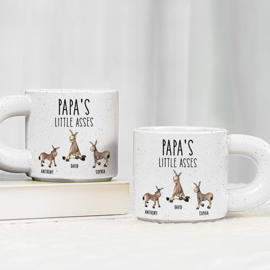 Father's Day Gifts, Grandpa's Little Asses - For Grandpa, Dad, Papa - Personalized Chunky Mug