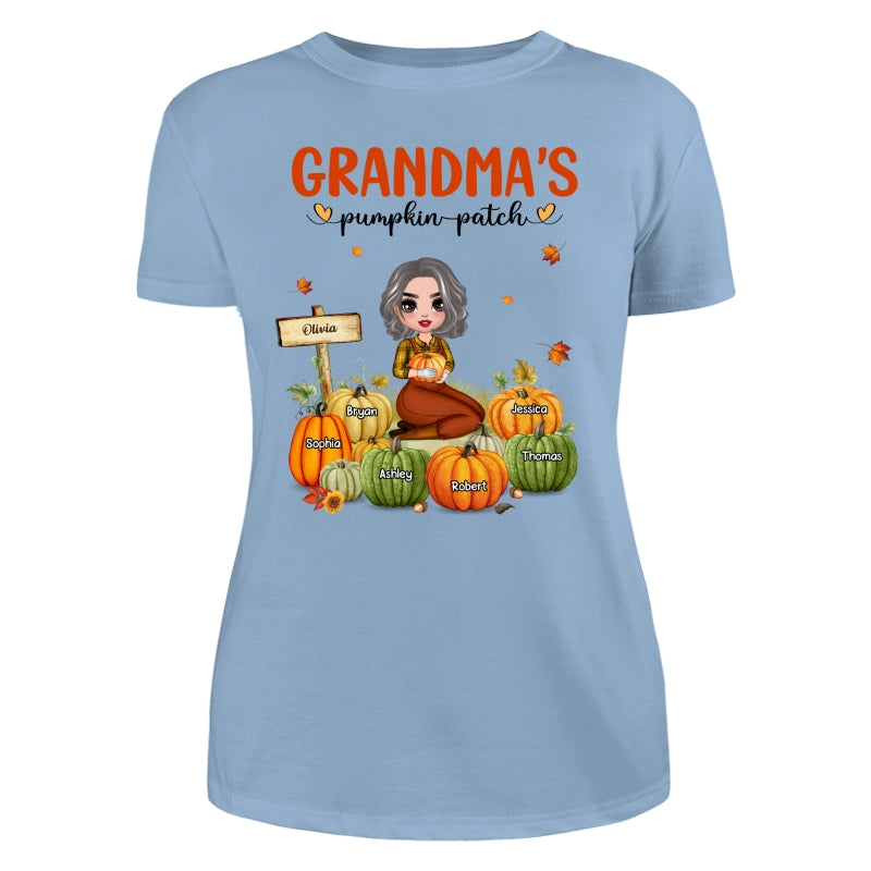 Grandma‘s Pumpkin Patch Doll Woman Personalized Shirt