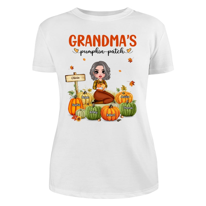 Grandma‘s Pumpkin Patch Doll Woman Personalized Shirt