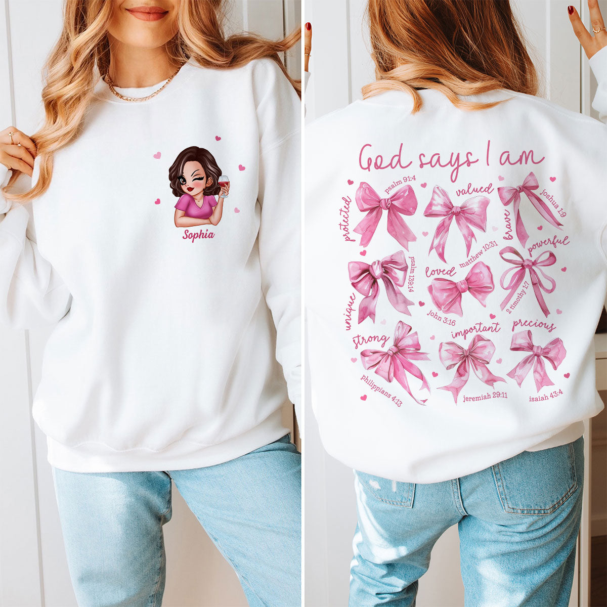 God Says I Am Coquette  Gift For Yourself Personalized Double Sided Sweatshirt