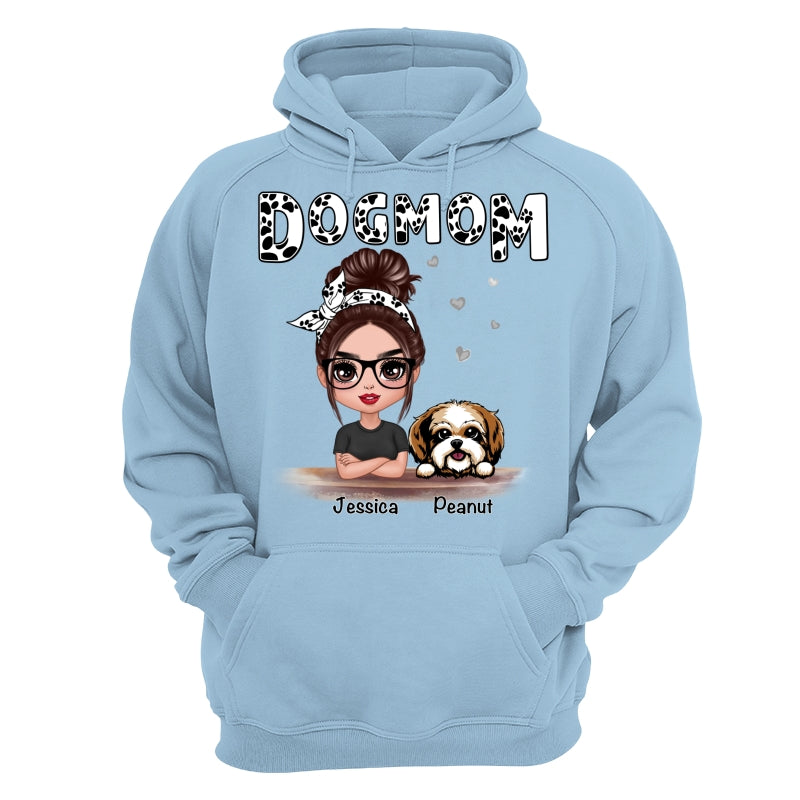Doll Dog Mom Paw Pattern Personalized Shirt