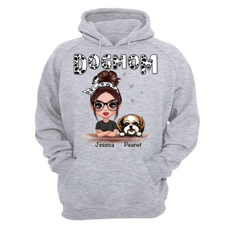 Doll Dog Mom Paw Pattern Personalized Shirt