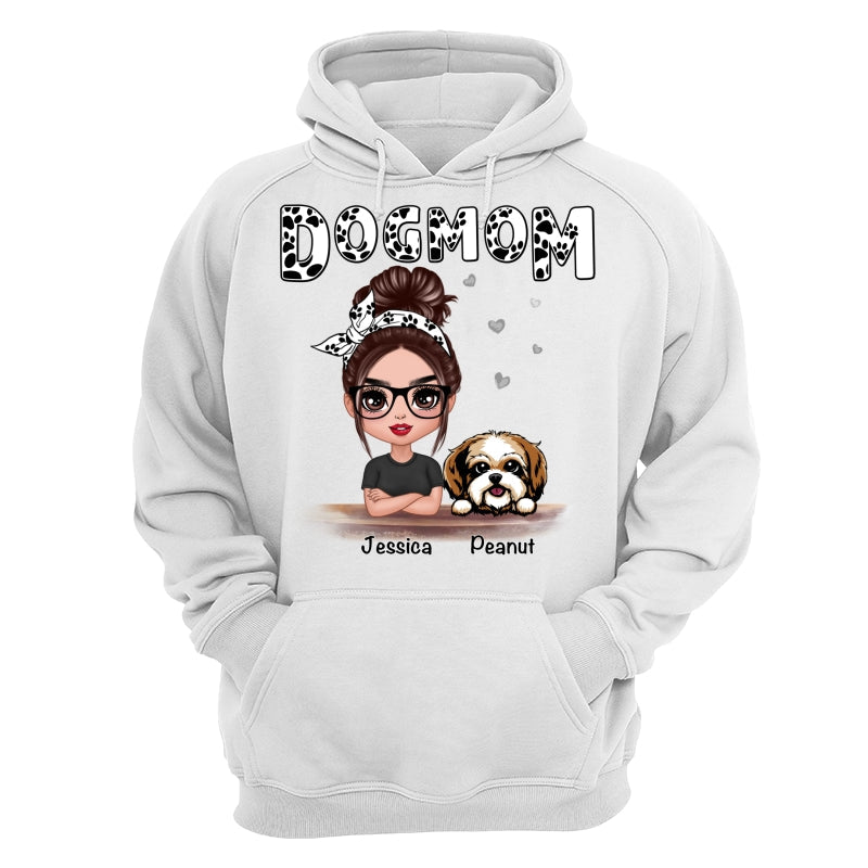 Doll Dog Mom Paw Pattern Personalized Shirt