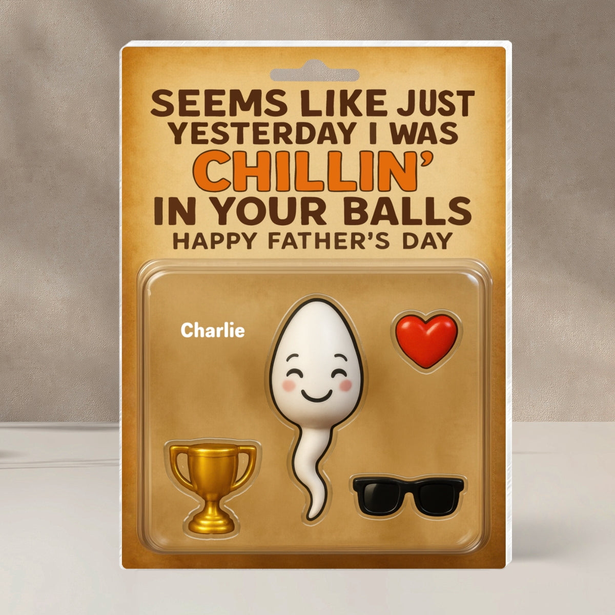 Seems Like We Were Chilling in your Balls Just Yesterday Dad, Customer Figure Personalized Acrylic Block Plaque,  Gift for Dad, Gift for Husband